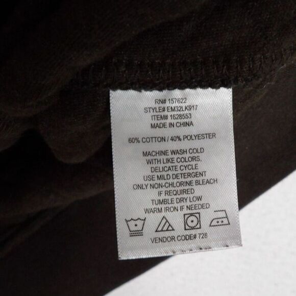 Eddie‎ Bauer Brown 1/4 Snap Quilted Pullover w/ Kangaroo Pocket | Medium - Picture 7 of 10